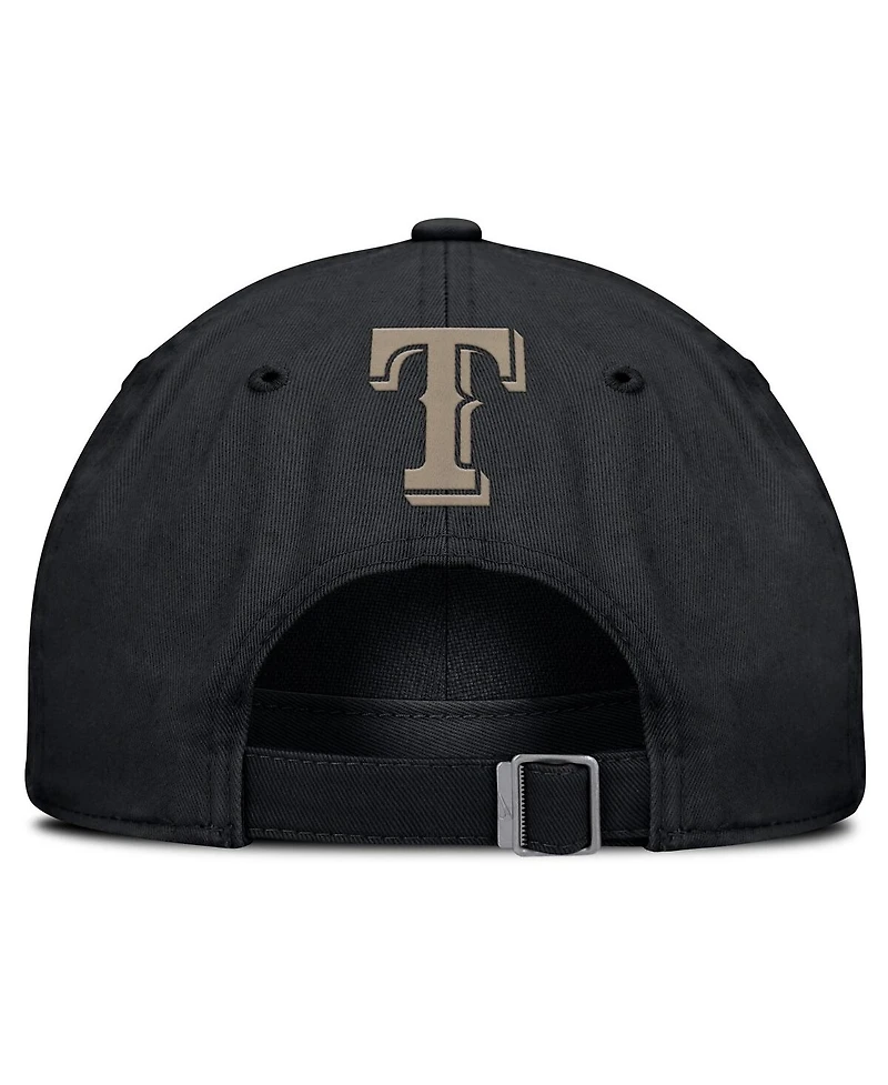 Nike Men's Black Texas Rangers Camo Pack Club Adjustable Hat