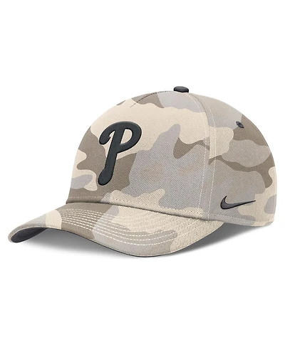 Nike Men's Natural Philadelphia Phillies Camo Pack Rise Adjustable Hat