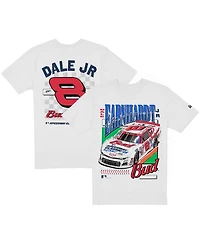 New Era Men's White Dale Earnhardt Jr. Budweiser x Mlb 2025 Speedway Classic Car T-Shirt
