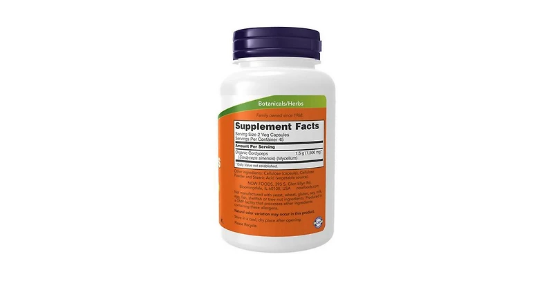 Now Foods Cordyceps ,750 mg ,90 Vcaps