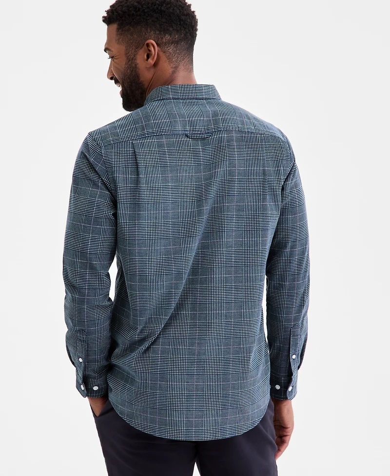 Club Room Men's Glen Plaid Cotton Corduroy Shirt, Macy's Exclusive