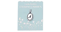 Lucky Feather Charm Garden - Silver - Scalloped Initial Charm