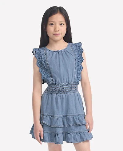 abercrombie kids Girls Smocked Waist Tiered Dress