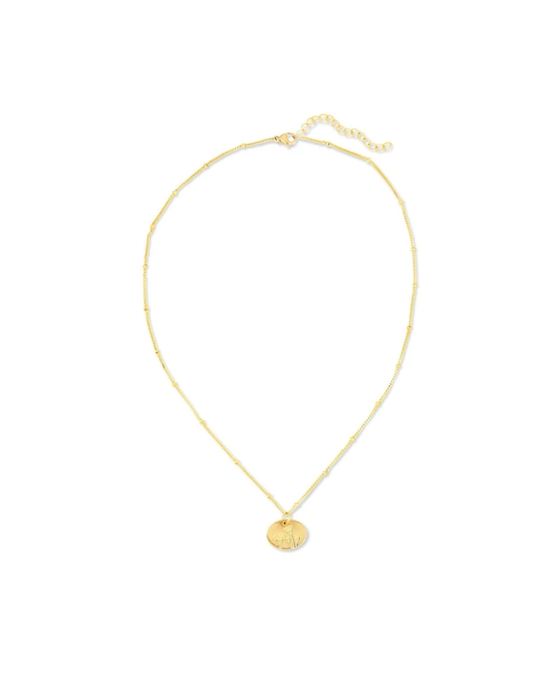 Lucky Feather Birth Month Flower Necklace - December
