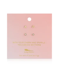 Lucky Feather Earring Set - Trio + Sparkle
