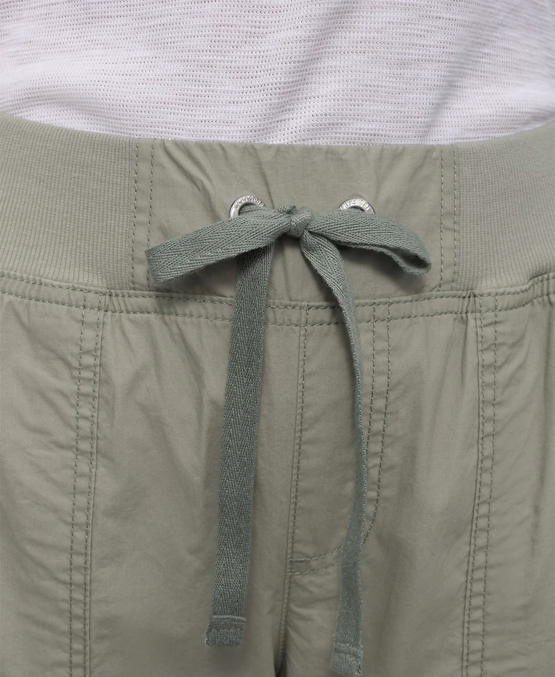 Dkny Women's Convertible Capri Cotton Poplin Cargo Pants