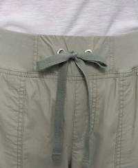 Dkny Women's Convertible Capri Cotton Poplin Cargo Pants