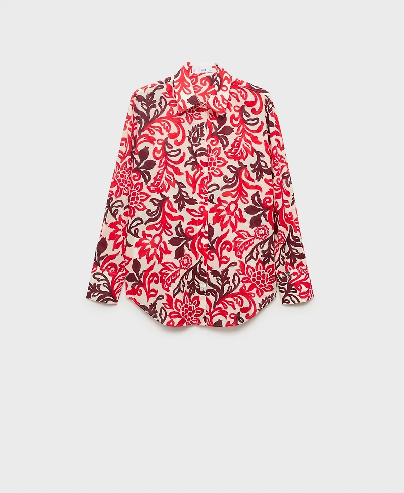 Mango Women's Printed Cotton Shirt