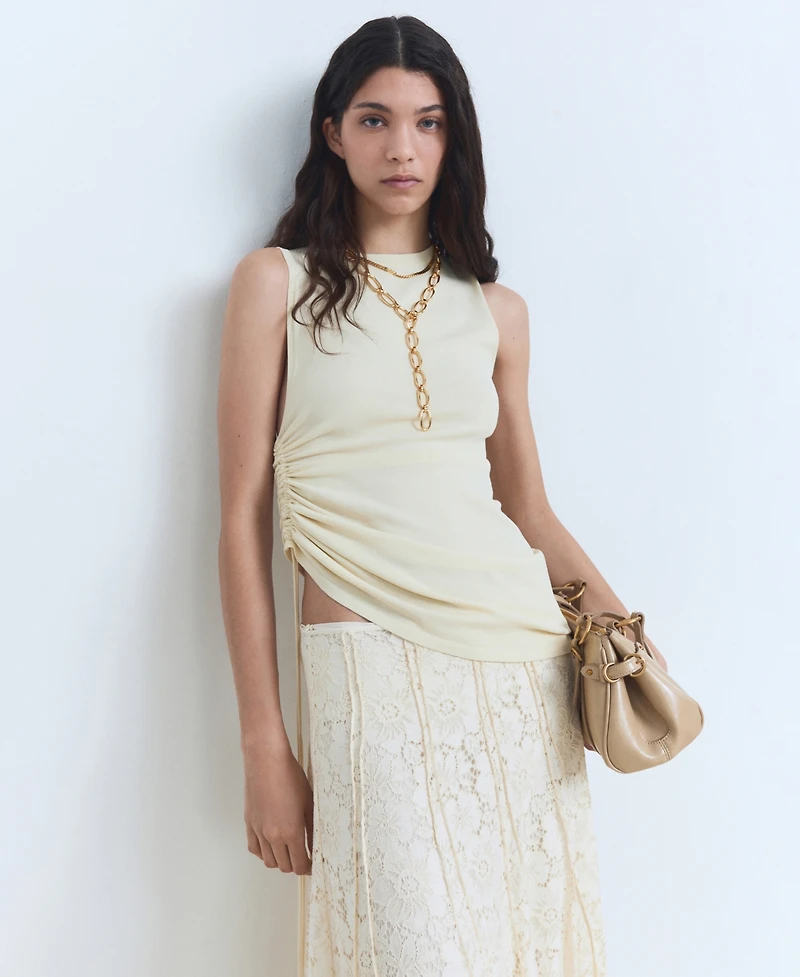 Mango Women's Long Lace Skirt