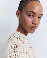Mango Women's Openwork Knit Cardigan