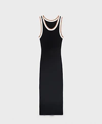Mango Women's Contrasting Details Knitted Dress