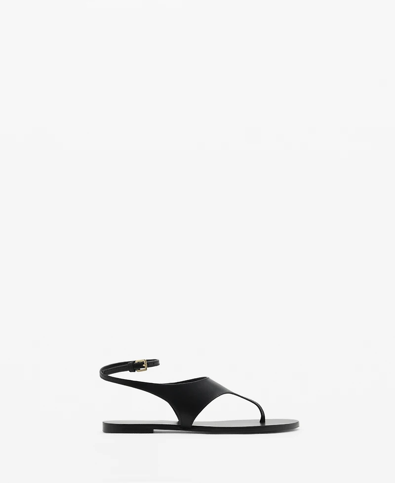 Mango Women's Leather Straps Sandals