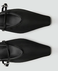 Mango Women's Heeled Mesh Shoes