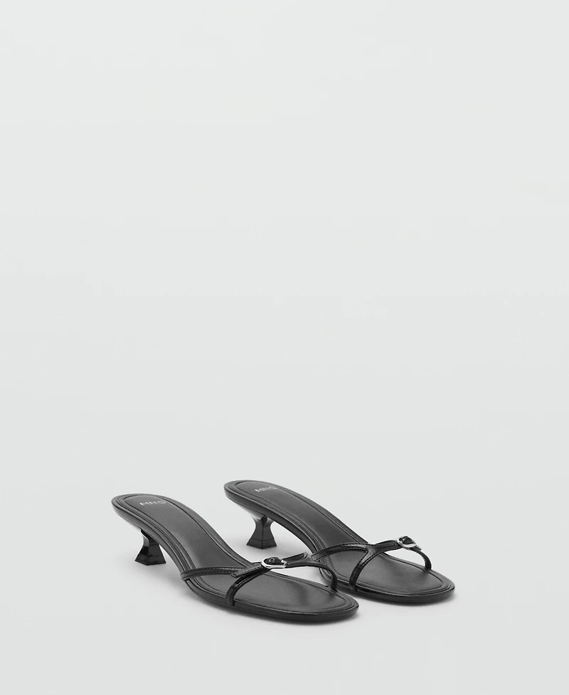 Mango Women's Buckle Detail Heeled Sandals