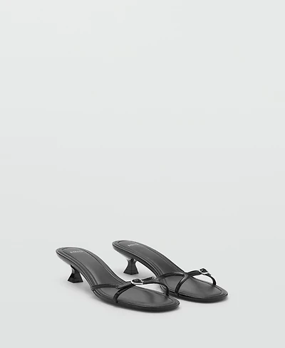 Mango Women's Buckle Detail Heeled Sandals