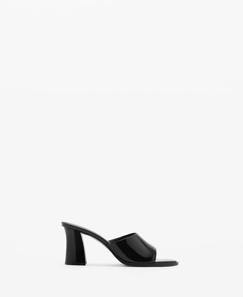 Mango Women's Patent Leather Effect Heeled Sandals