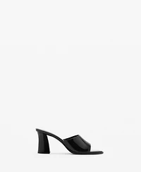 Mango Women's Patent Leather Effect Heeled Sandals
