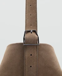 Mango Women's suede Bucket Bag