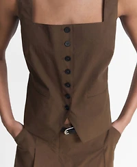 Mango Women's Cotton Suit Vest