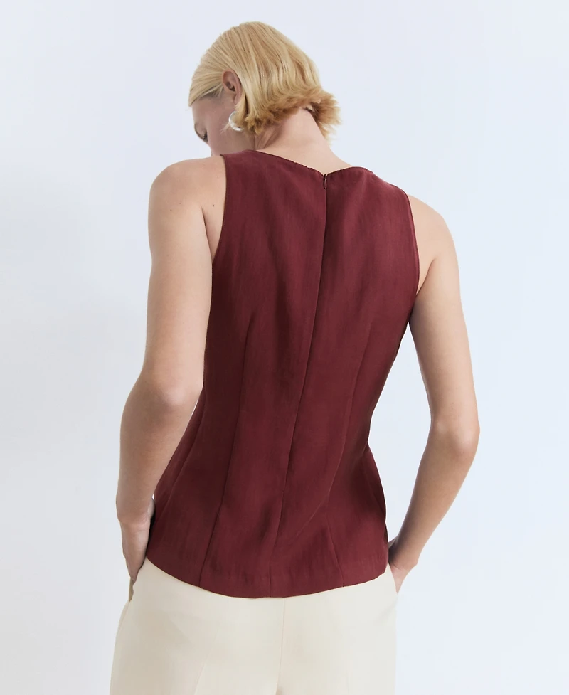Mango Women's A-Line Crew Neck Top