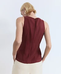 Mango Women's A-Line Crew Neck Top