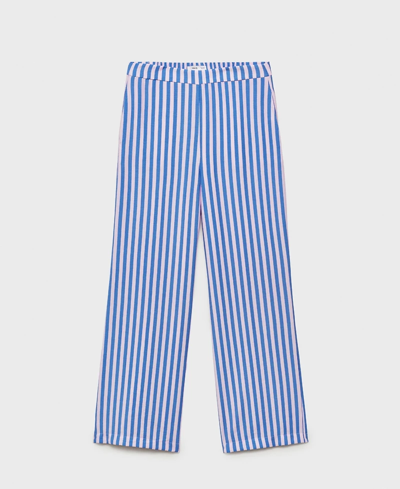 Mango Women's Stripe-Print Straight Pants