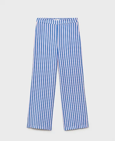 Mango Women's Stripe-Print Straight Pants