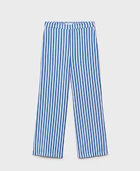 Mango Women's Stripe-Print Straight Pants