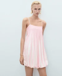 Mango Women's Short Striped Balloon Dress
