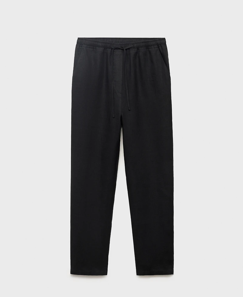 Mango Women's Drawstring Linen Pants
