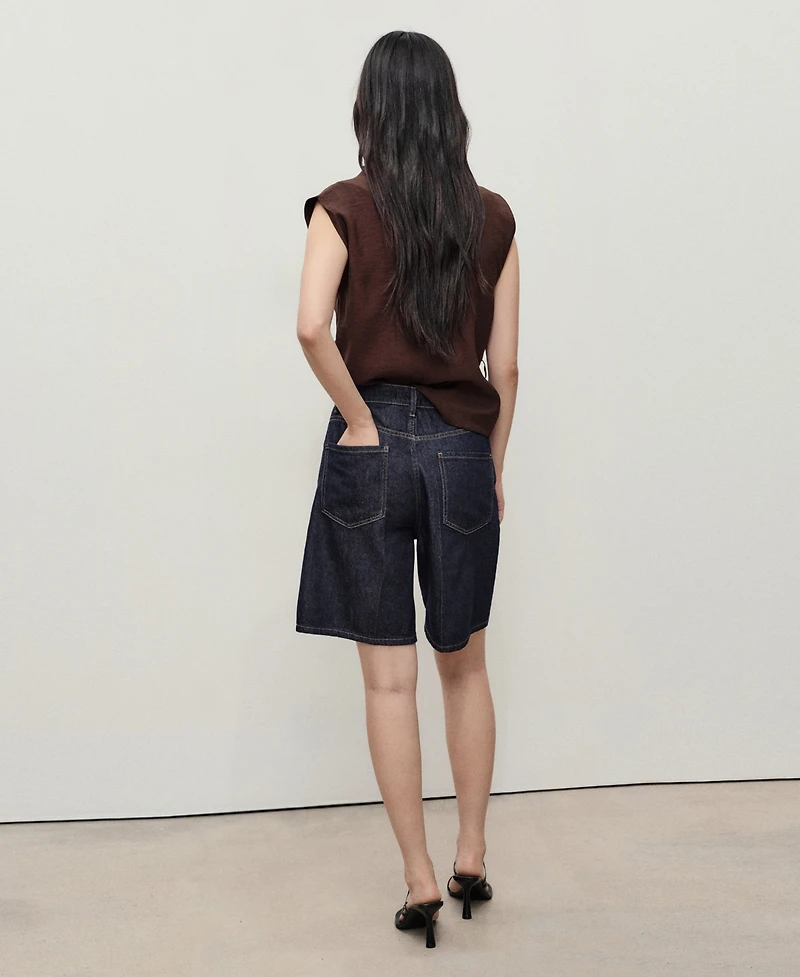 Mango Women's High-Rise Straight Bermuda Shorts