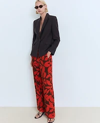 Mango Women's Flowy Printed Pants