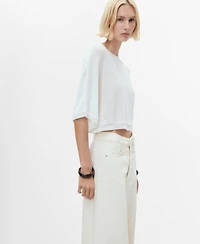 Mango Women's Oversized Fine-Knit Sweater