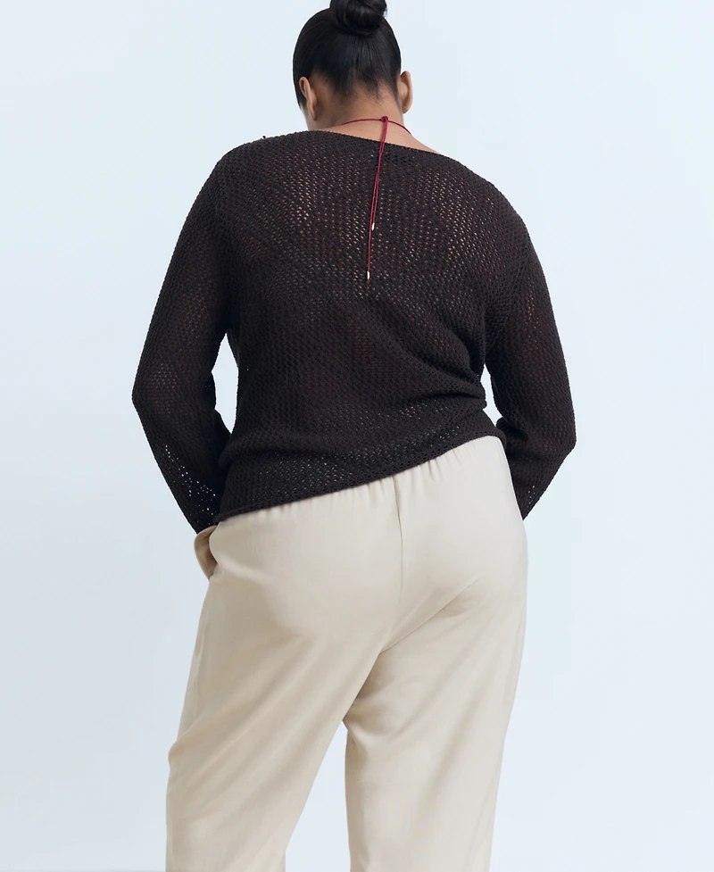 Mango Women's Drawstring Flowy Pants