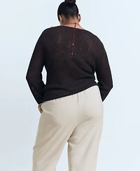 Mango Women's Drawstring Flowy Pants