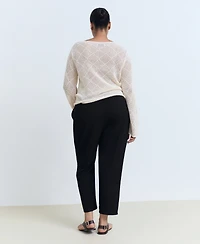 Mango Women's Drawstring Flowy Pants