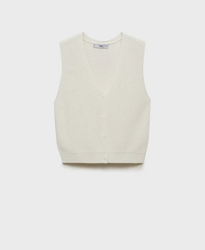 Mango Women's Openwork Knitted Sweater Vest