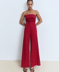 Mango Women's Long Strapless Jumpsuit
