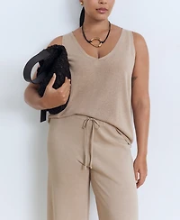 Mango Women's Straight Knitted Pants