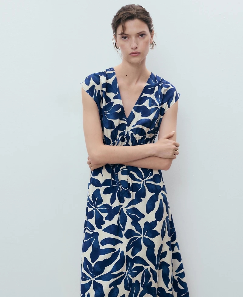 Mango Women's Long Printed Dress