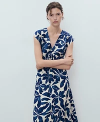 Mango Women's Long Printed Dress