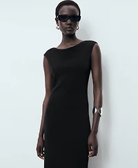 Mango Women's Open Back Dress