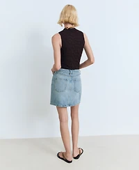 Mango Women's Denim Short Skirt