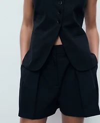 Mango Women's Pleated Tailored Shorts