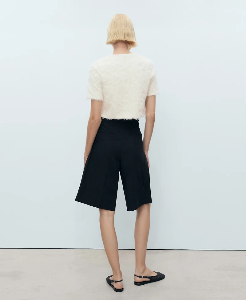 Mango Women's Knitted Cropped Cardigan