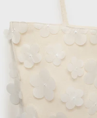 Mango Women's Embossed Floral Top