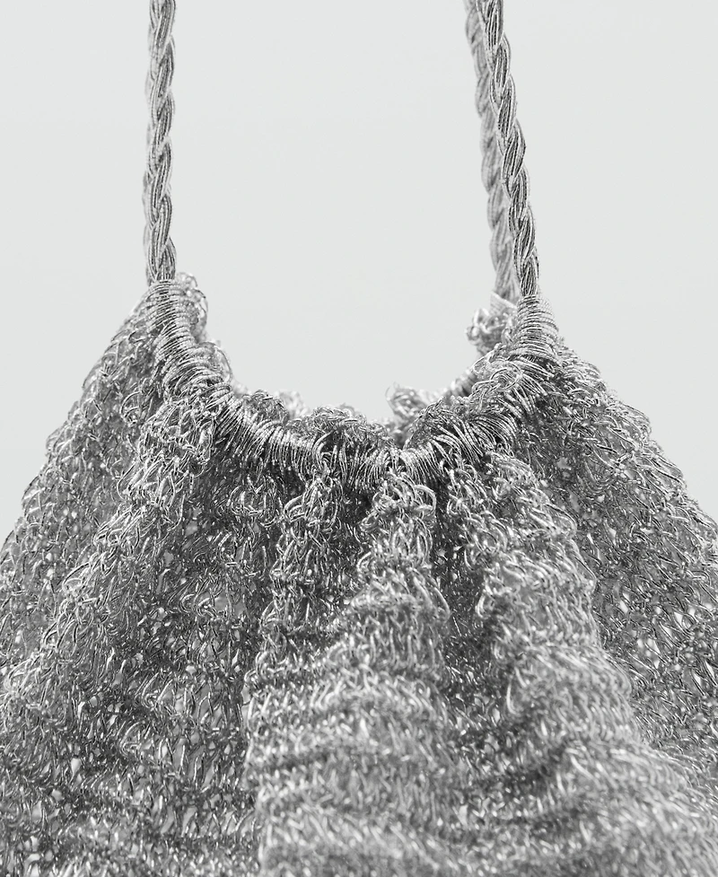 Mango Women's Lurex Sack-Style Bag
