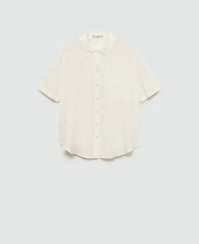Mango Women's Short Sleeve Shirt