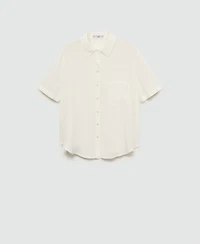 Mango Women's Short Sleeve Shirt