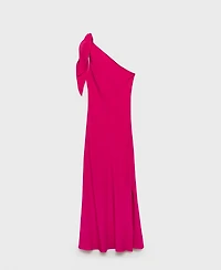 Mango Women's Knot Strap Asymmetrical Dress